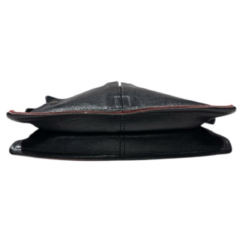 Bally Leather Shoulder Bag Black with Red Suede Interior - Picture 8 of 16